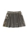 Bonpoint Metallic Pleated Skirt In Gold