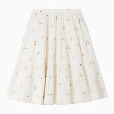 Bonpoint Milk-white Cotton Lise Skirt