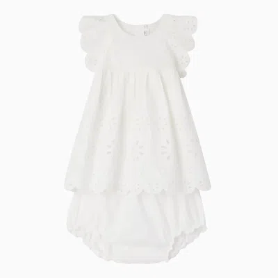 Bonpoint Milk-white Cotton Lulù Dress