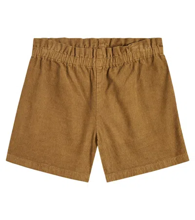 Bonpoint Kids' Milly Cotton Corduroy Shorts In Brown