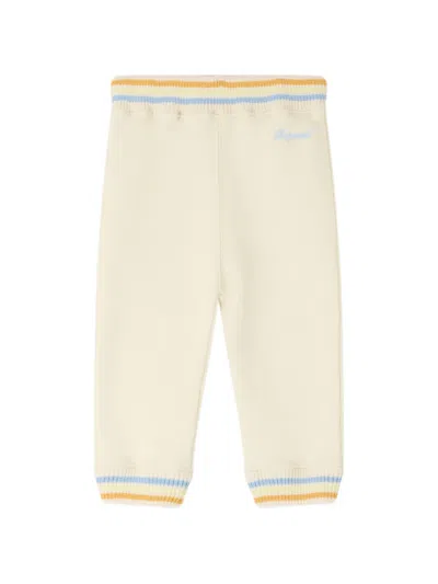 Bonpoint Babies' Mimoun Stripe-trim Tracksuit Bottoms In Neutral