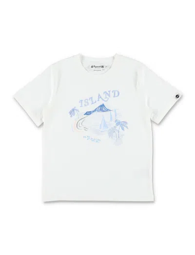 Bonpoint Mini Adventure-ready T-shirt For Boys In Milk White