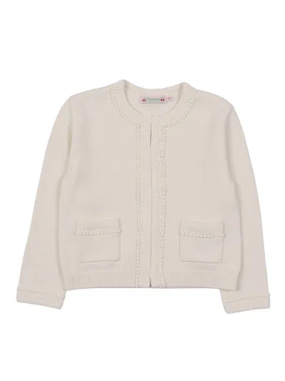 Bonpoint Mini Cardigan In Chalk