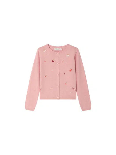 Bonpoint Mini Cardigan For Girls - Ss26 Collection In Pink