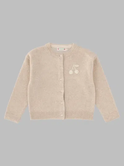 Bonpoint Mini Cashmere Cardigan In Multi