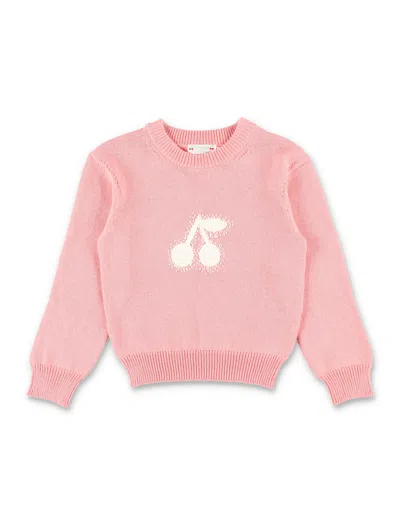Bonpoint Mini Cherries Pullover In Rose Bonbon