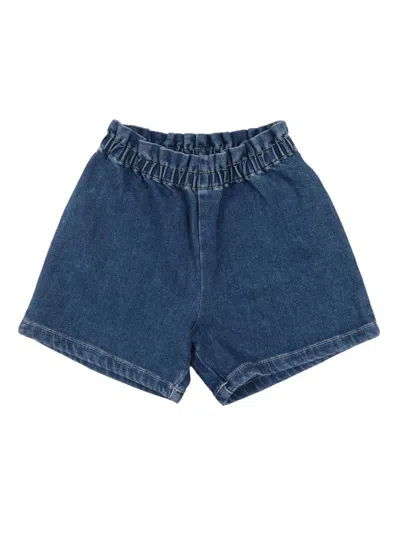 Bonpoint Mini Comfort Stretch Shorts In Bleu Moyen