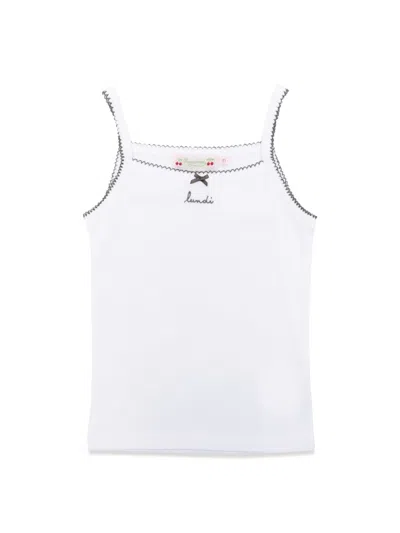 Bonpoint Mini Cotton Tank Top For Baby In White