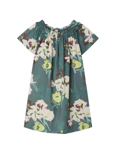 Bonpoint Mini Dress For Spring 2026 In Slate Green