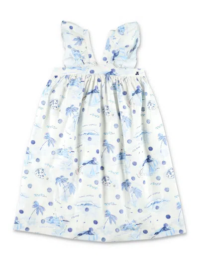 Bonpoint Kids'  Mini Dress With Ruffled Straps In White