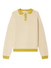 Bonpoint Jrynja Sweater In Wool And Cotton In Yellow
