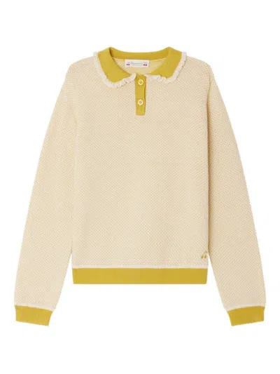 Bonpoint Mini Logo Pullover For Girls In Neutral