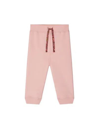 Bonpoint Mini Organic Cotton Trousers For Girls In Pink