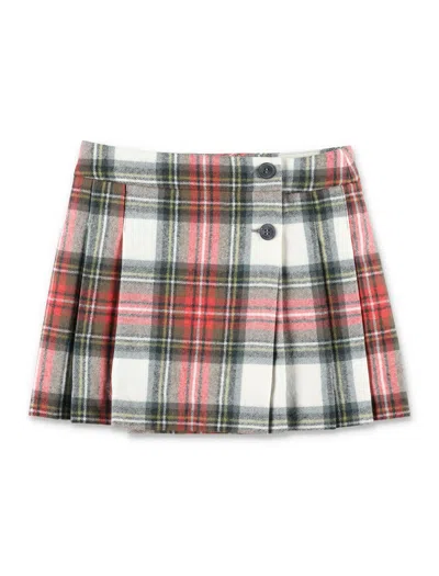 Bonpoint Kids' Mini Skirt Check In Multicoloured