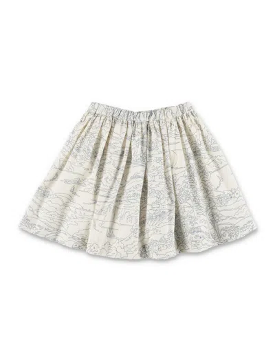 Bonpoint Mini Suzon Skirt For Girls In Gray