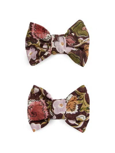 Bonpoint Kids' Miniclic Hair Clip (set Of Two) In Multi