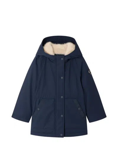 Bonpoint Kids' Mirella Parka Coat In Blue