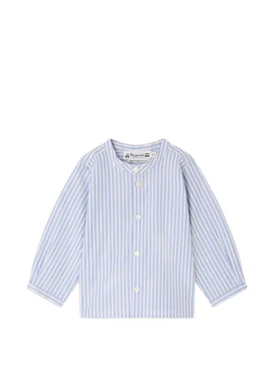 Bonpoint Babies' Molisson Striped Cotton Shirt In Blue