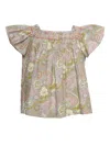 Bonpoint Floral-print Cotton Blouse In Multicolor
