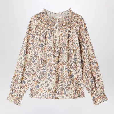 BONPOINT MULTICOLOURED PÉTALE BLOUSE WITH GATHERS