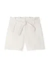 Bonpoint Nath Belted Bermuda Shorts In White