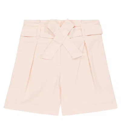 Bonpoint Kids' Nath Tie-waist Cotton Shorts In Rose