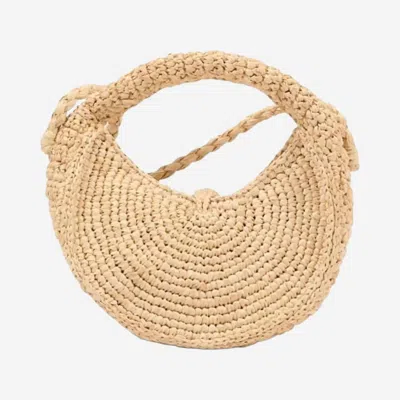 Bonpoint Natural Raffia Crossbody Bag In Beige