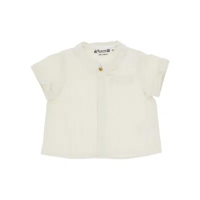 Bonpoint 'nicolas' Striped Cotton Shirt Kids In White