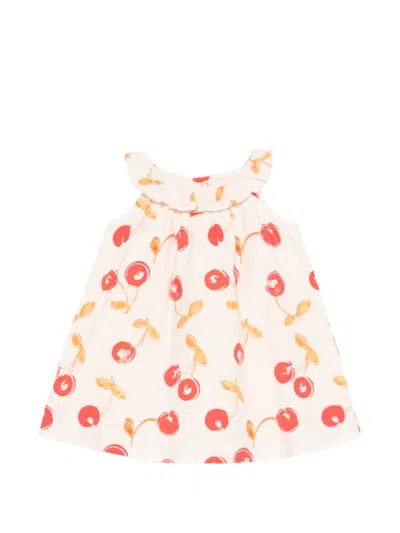 Bonpoint Babies' Niniki Ruffled Cherry-print Dress In Pink
