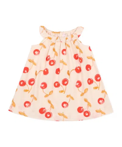 Bonpoint Babies'  Niniki Ruffled Cherry-print Sleeveless Dress In Multi