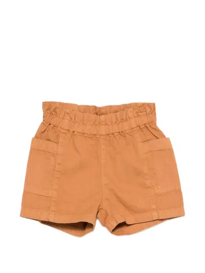 Bonpoint Babies' Nougat Elasticated-waistband Shorts In Brown