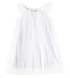 Bonpoint Nuance Embroidered Tulle Dress In Weiss