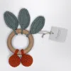 Bonpoint Orange Bi-coloured Crochet Rattle In Multicolor