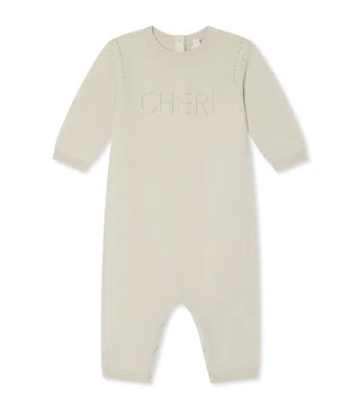 Bonpoint Kids' Organic Cotton Atilou Playsuit In Neutral
