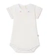 Bonpoint Organic Cotton Cygne Bodysuit In White