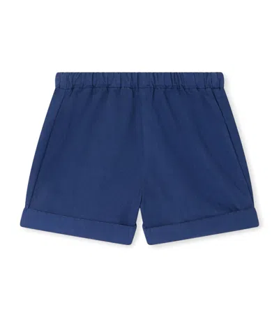 Bonpoint Kids' Organic Cotton Ecady Shorts In Blue