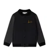 Bonpoint Jaber Cotton Fleece Varsity Jacket In Black