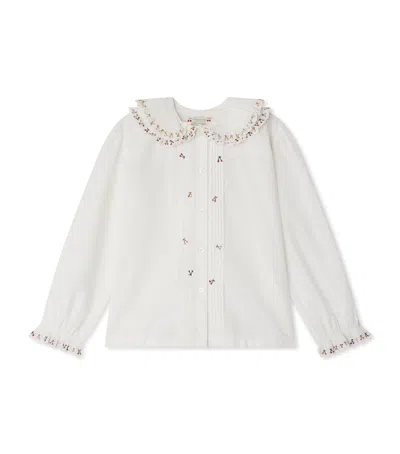 Bonpoint Kids' Organic Cotton Janeke Blouse In White