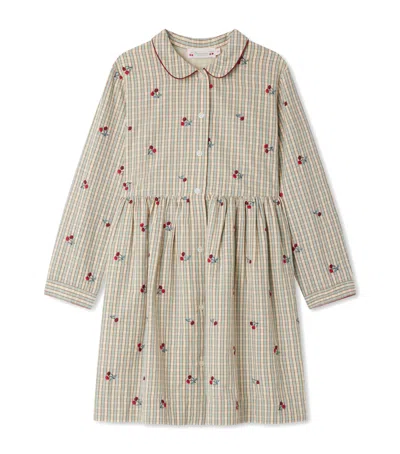 Bonpoint Kids' Organic Cotton Janessa Dress In Blue