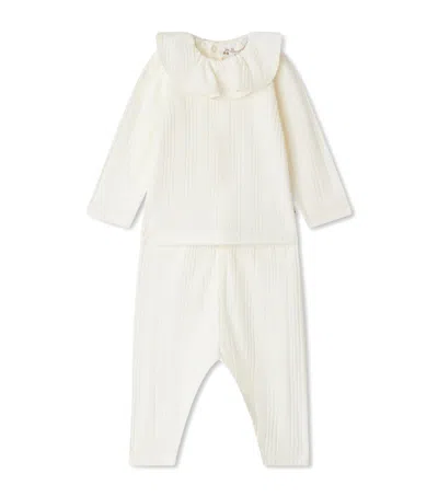 Bonpoint Kids' Organic Cotton Jelsia 2-piece Set In White