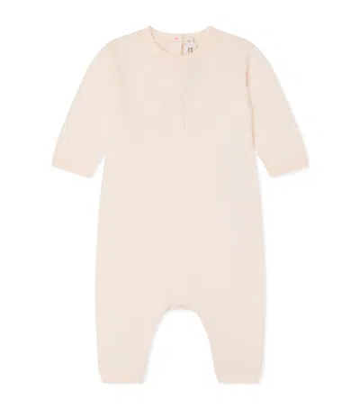 Bonpoint Kids' Organic Cotton Knit Atilou Playsuit In Pink