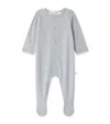Bonpoint Organic Cotton Printed Sleepsuit In Gray