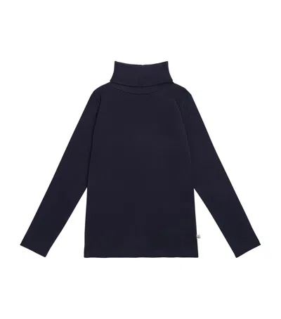 Bonpoint Kids' Organic Cotton Rollneck Sweater In Black