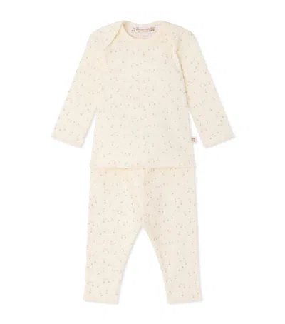 Bonpoint Kids'  Organic Cotton Timi Pyjama Set In Brown