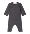 Bonpoint Organic Cotton Timi Top And Trousers Set In Gray