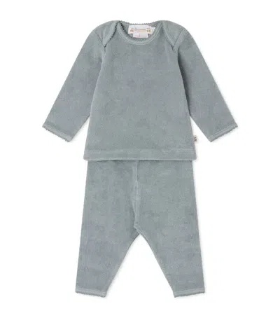 Bonpoint Kids'  Organic Cotton Top And Trousers Set In Blue