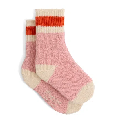 Bonpoint Kids'  Organic Cotton-blend Socks In Pink