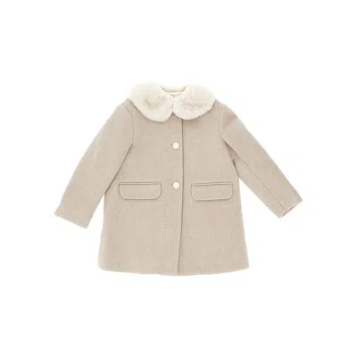 Bonpoint Padded Wool-blend Coat Kids In Neutral