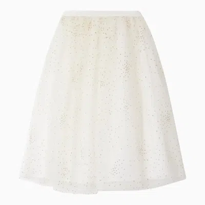Bonpoint Kids' Panice Tulle Midi Skirt In White