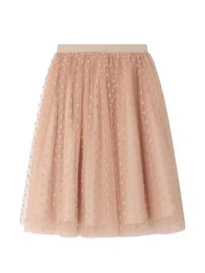 Bonpoint Kids' Panice Flower-dot Skirt In Brown